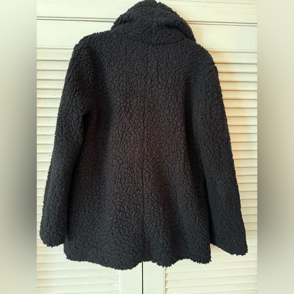SHAWL COLLAR BLACK FLEECE JACKET SIZE SMALL FROM MATTY M. MINT CONDITION. - Picture 2 of 8